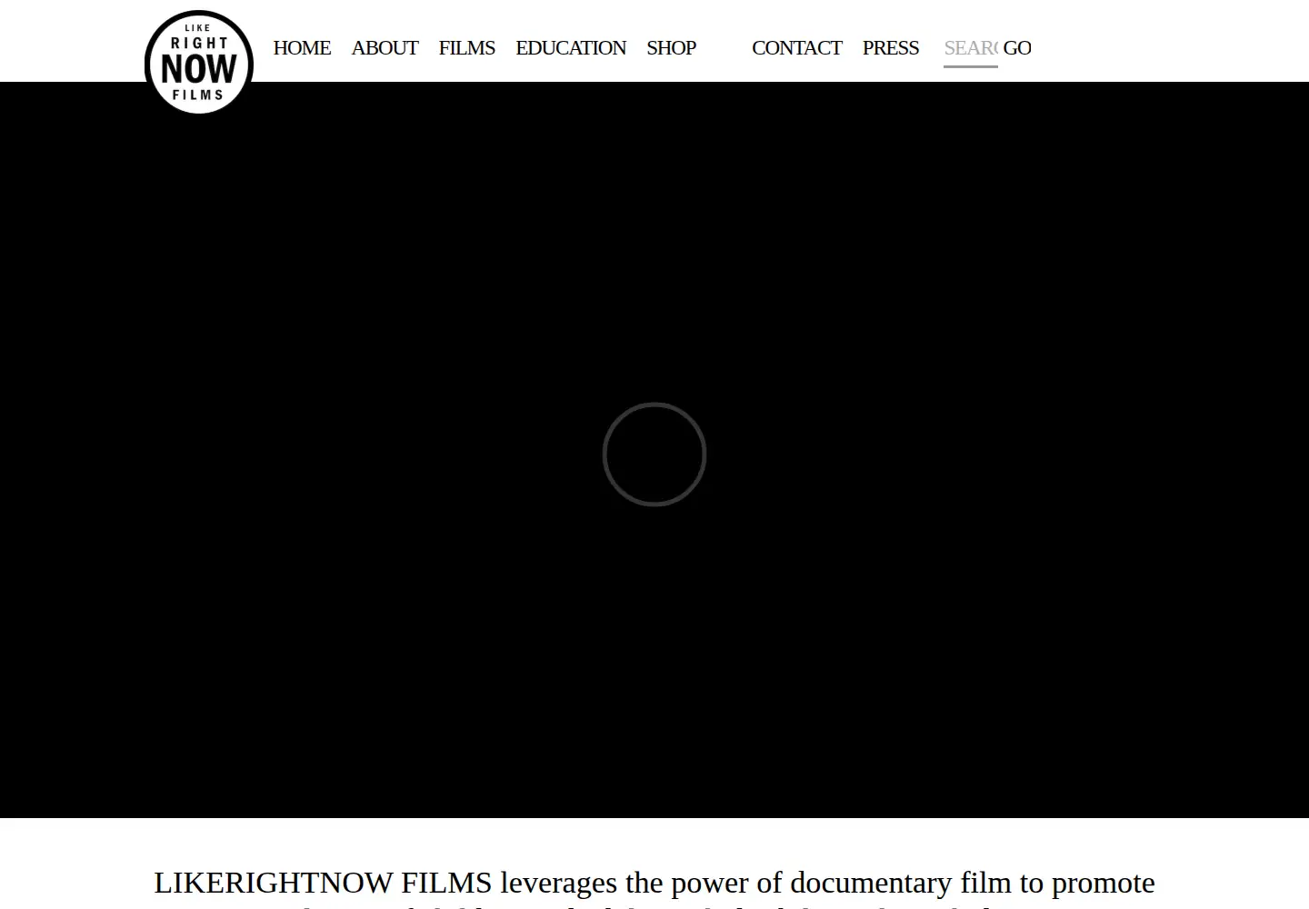 Screenshot of likerightnowfilms.com