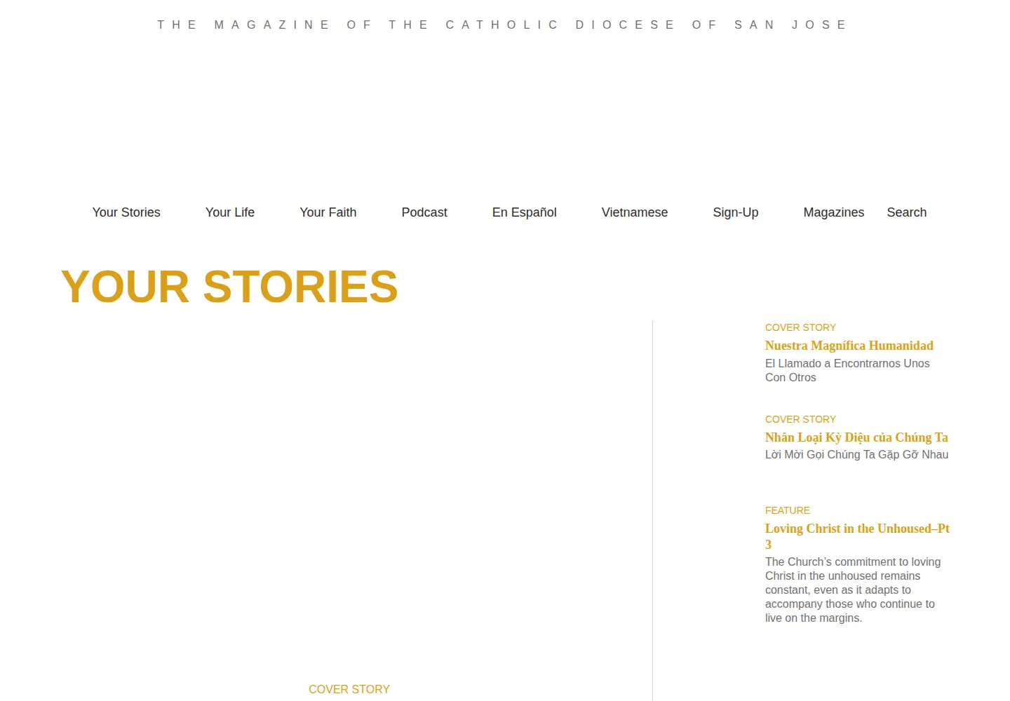 Screenshot of thevalleycatholic.org