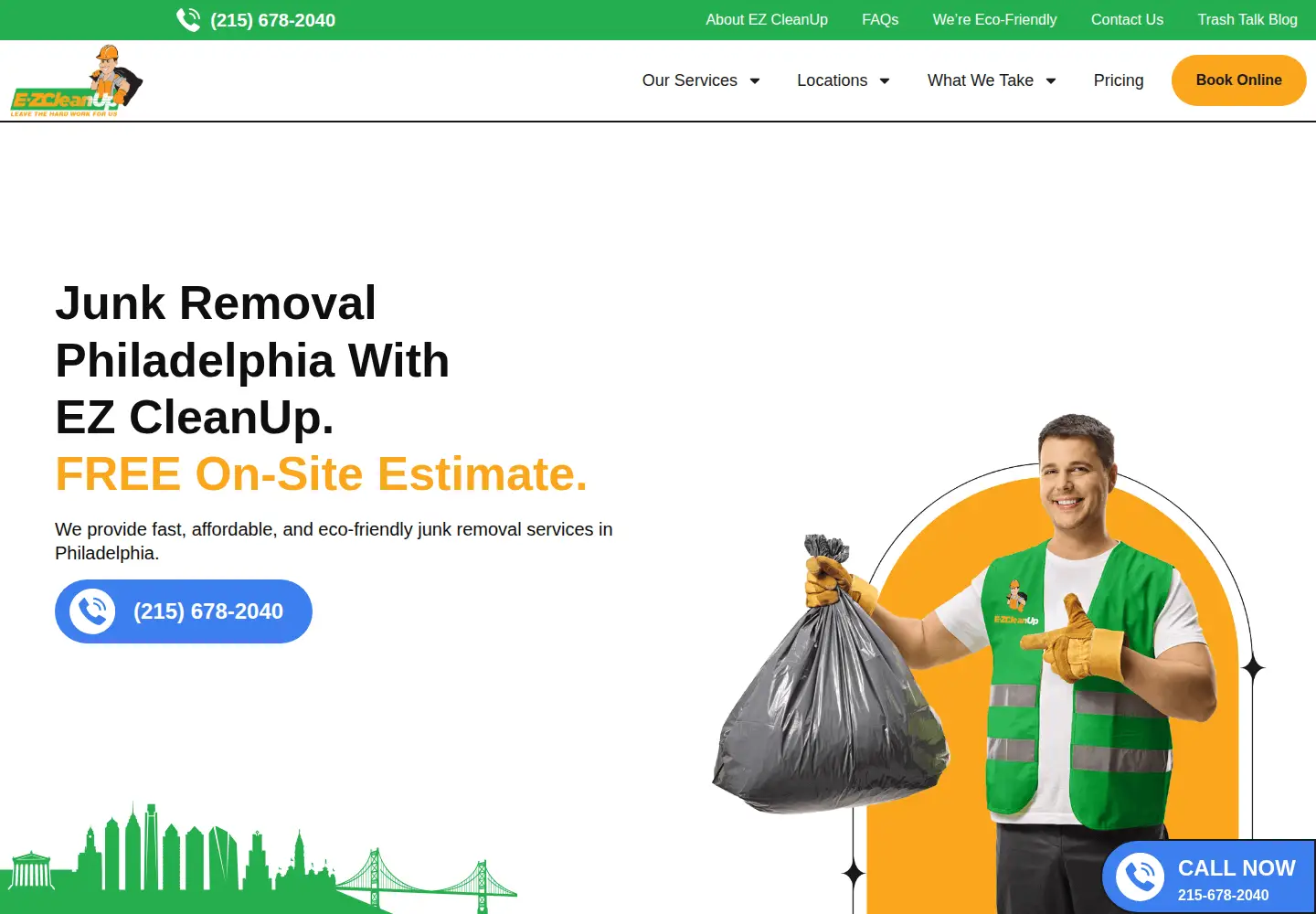Screenshot of ezcleanup.com