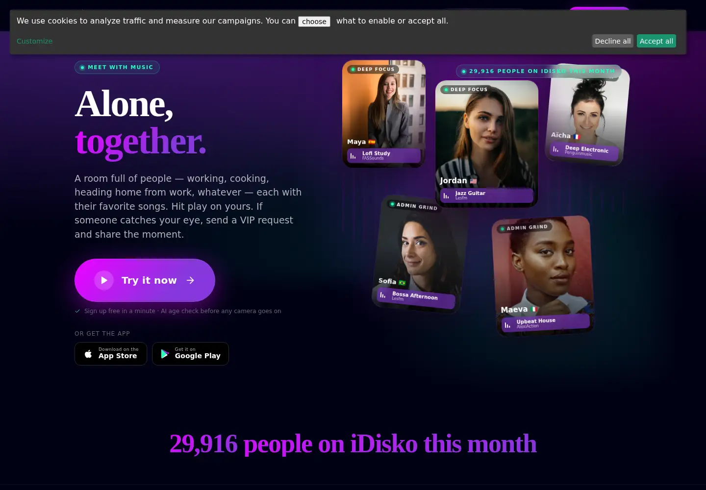 Captured homepage of idisko.com in the current scan