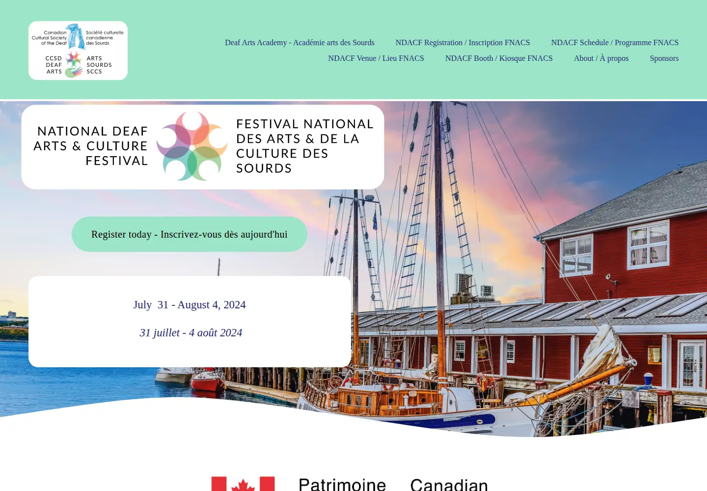 Screenshot of deafartsourds.ca