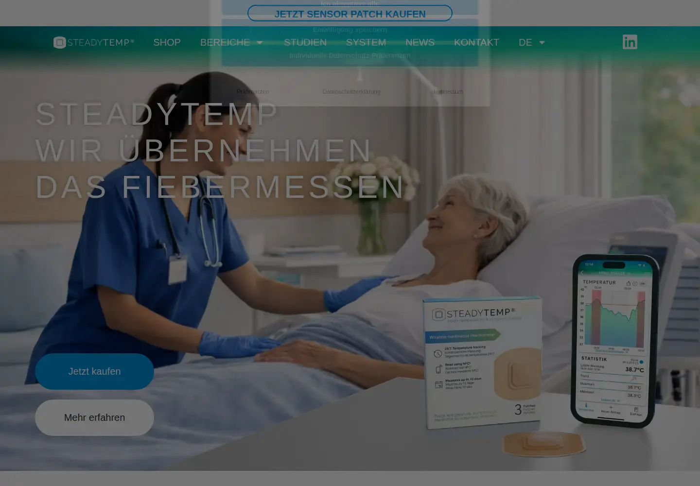 Screenshot of steadytemp.info