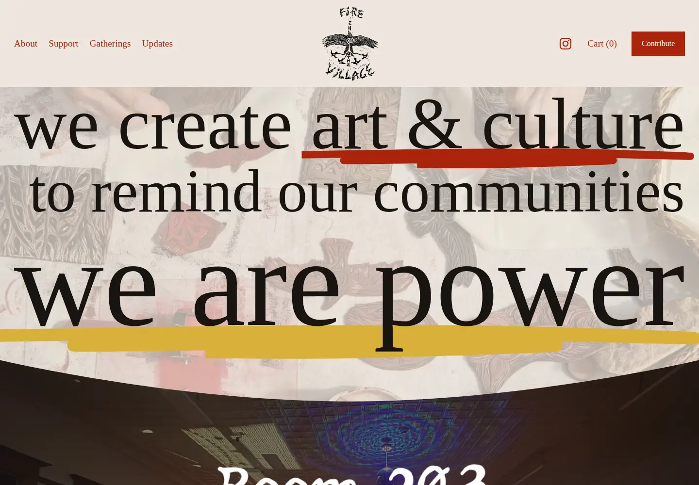 Captured homepage of fireinthevillage.org in the current scan