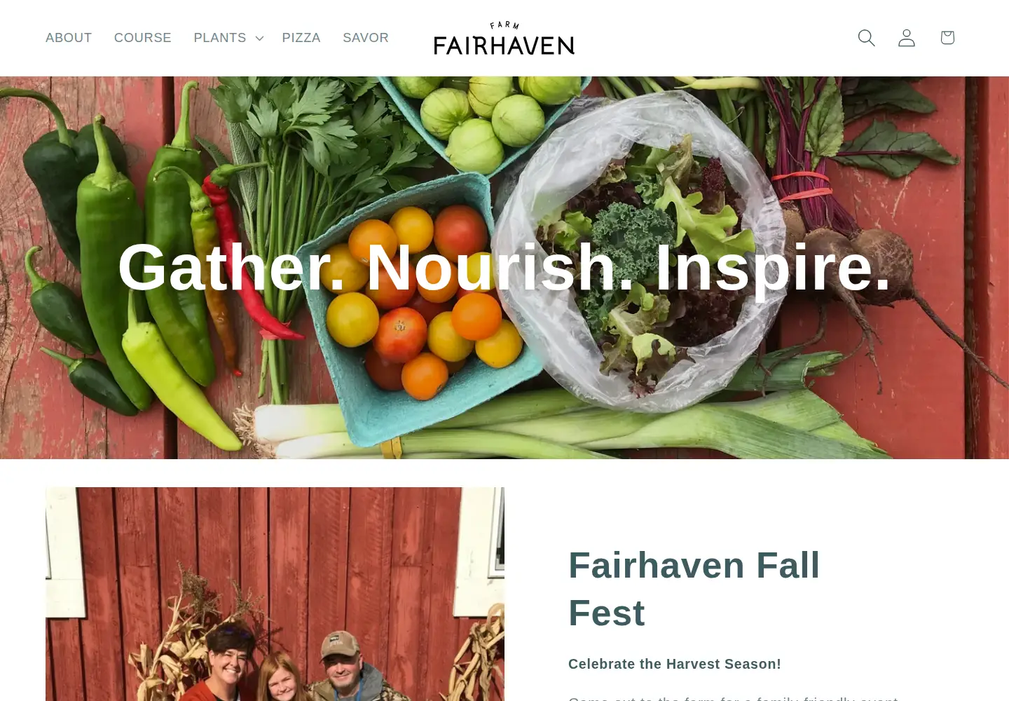 Captured homepage of fairhaven.farm in the current scan