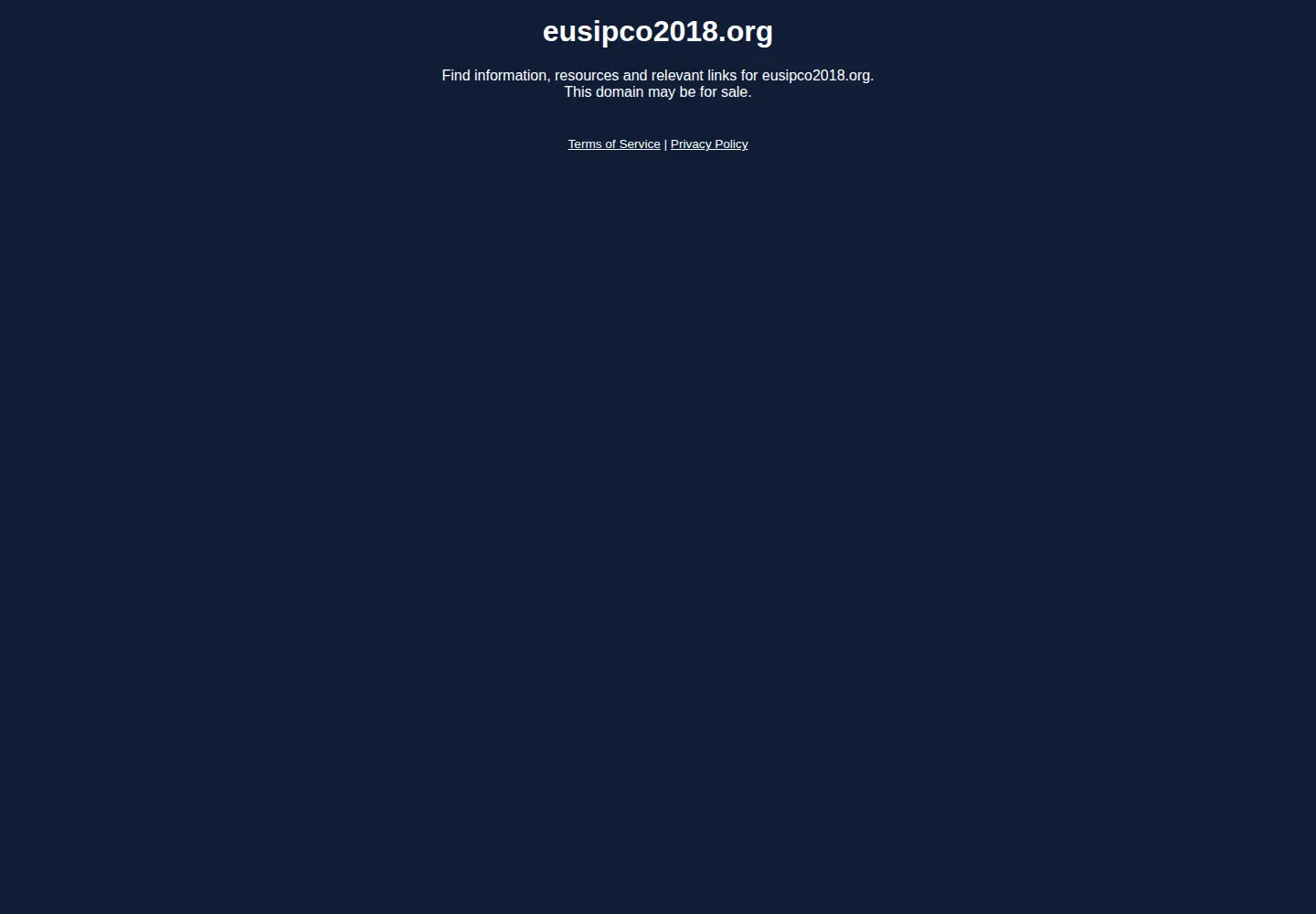 Screenshot of eusipco2018.org