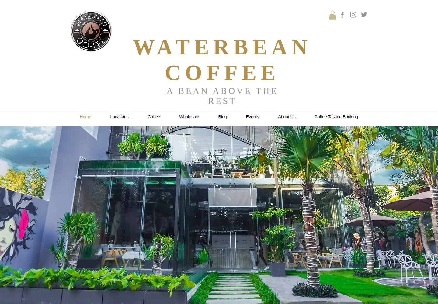 Screenshot of waterbean.coffee