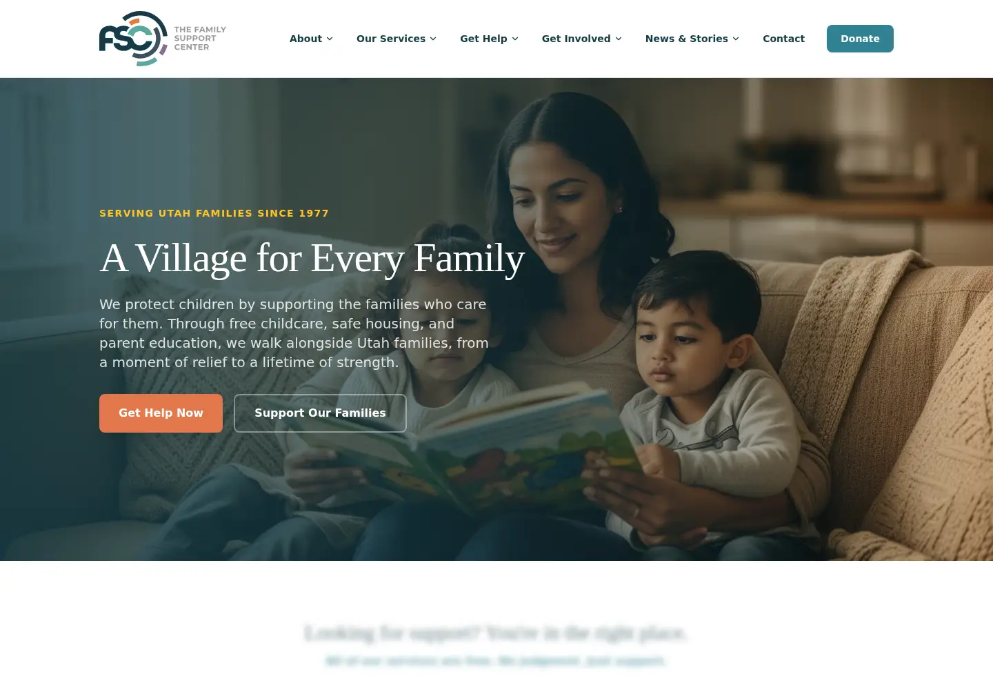 Screenshot of familysupportcenter.org