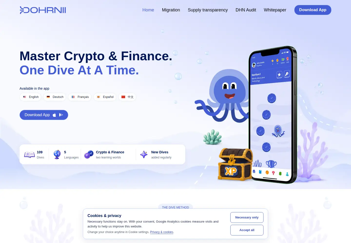Captured homepage of dohrnii.io in the current scan