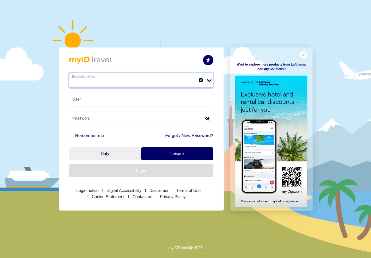 Screenshot of myidtravel.com