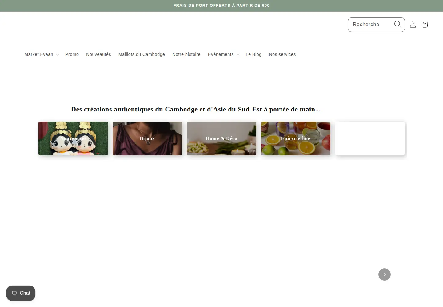 Screenshot of evaanmarket.com