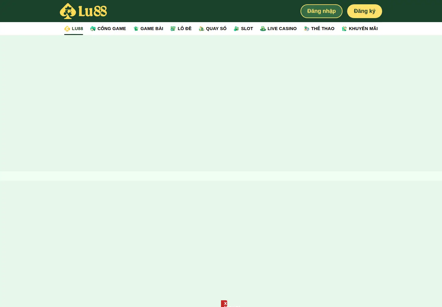 Captured homepage of lu88.mobile in the current scan