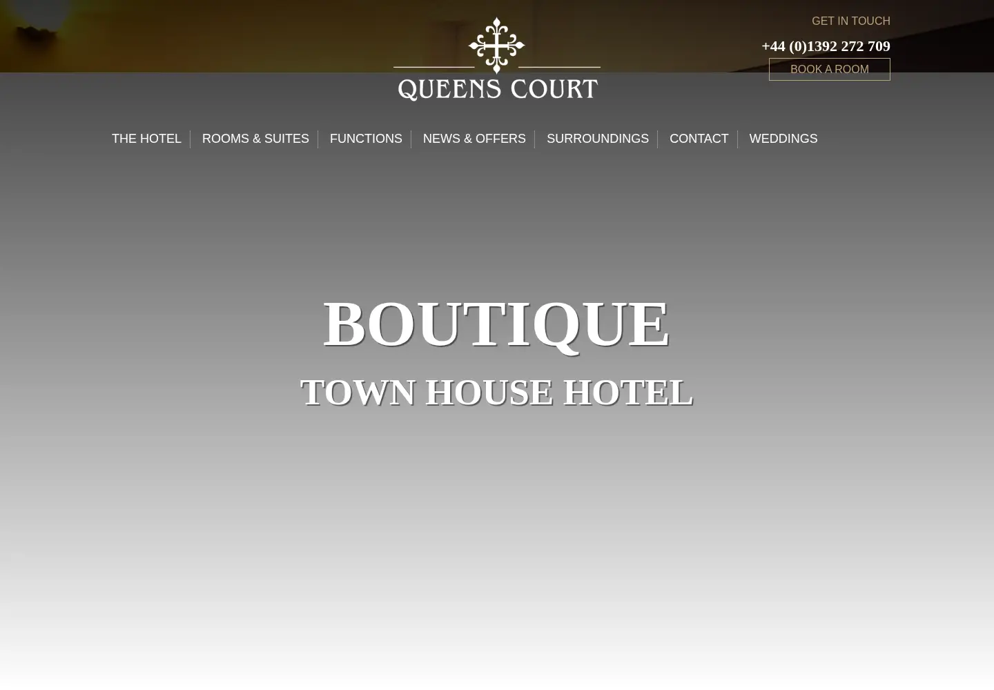 Captured homepage of queenscourt-hotel.co.uk in the current scan
