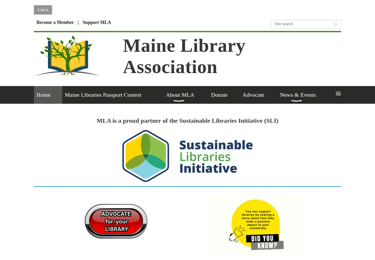 Screenshot of mainelibraries.org