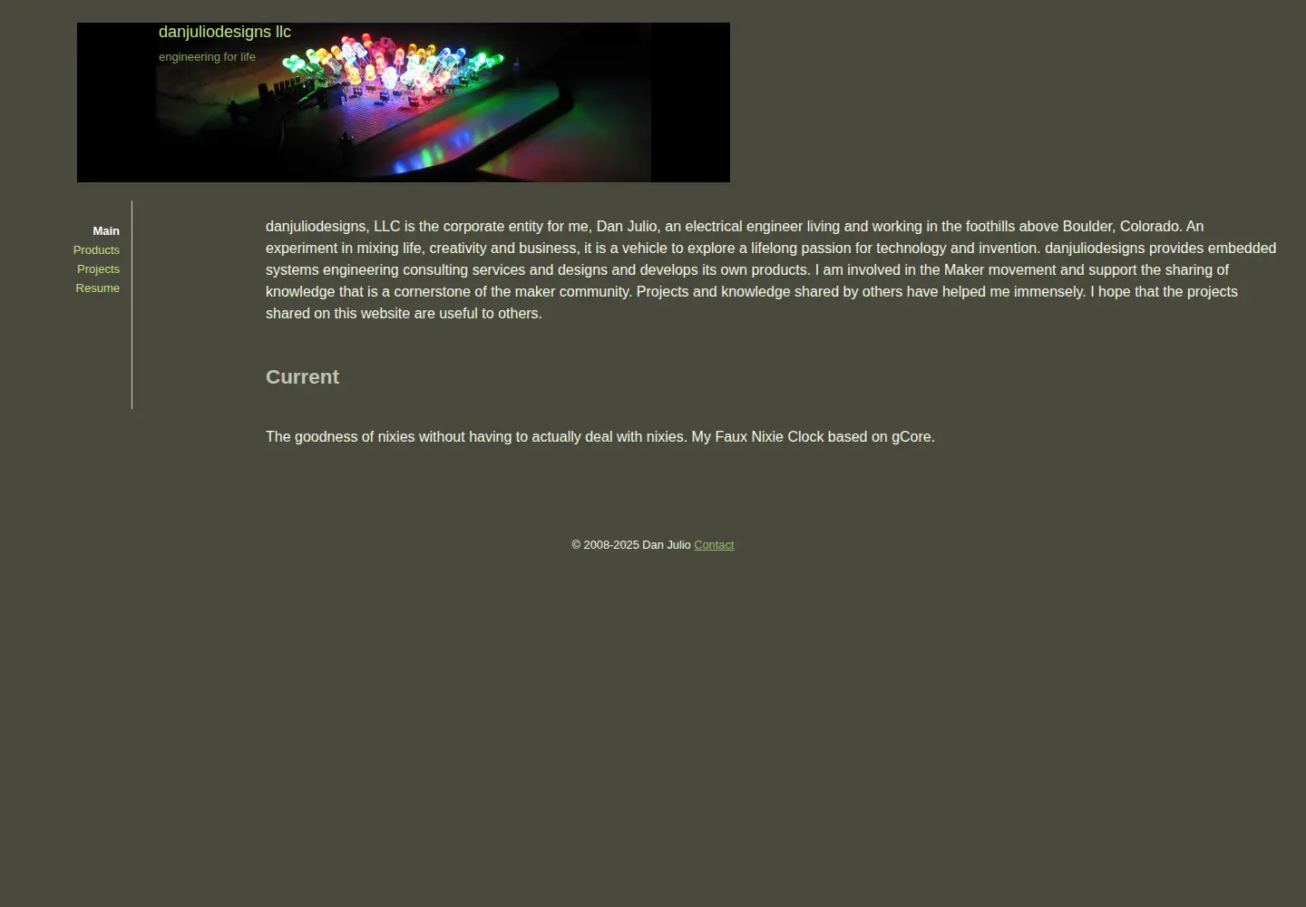Screenshot of danjuliodesigns.com
