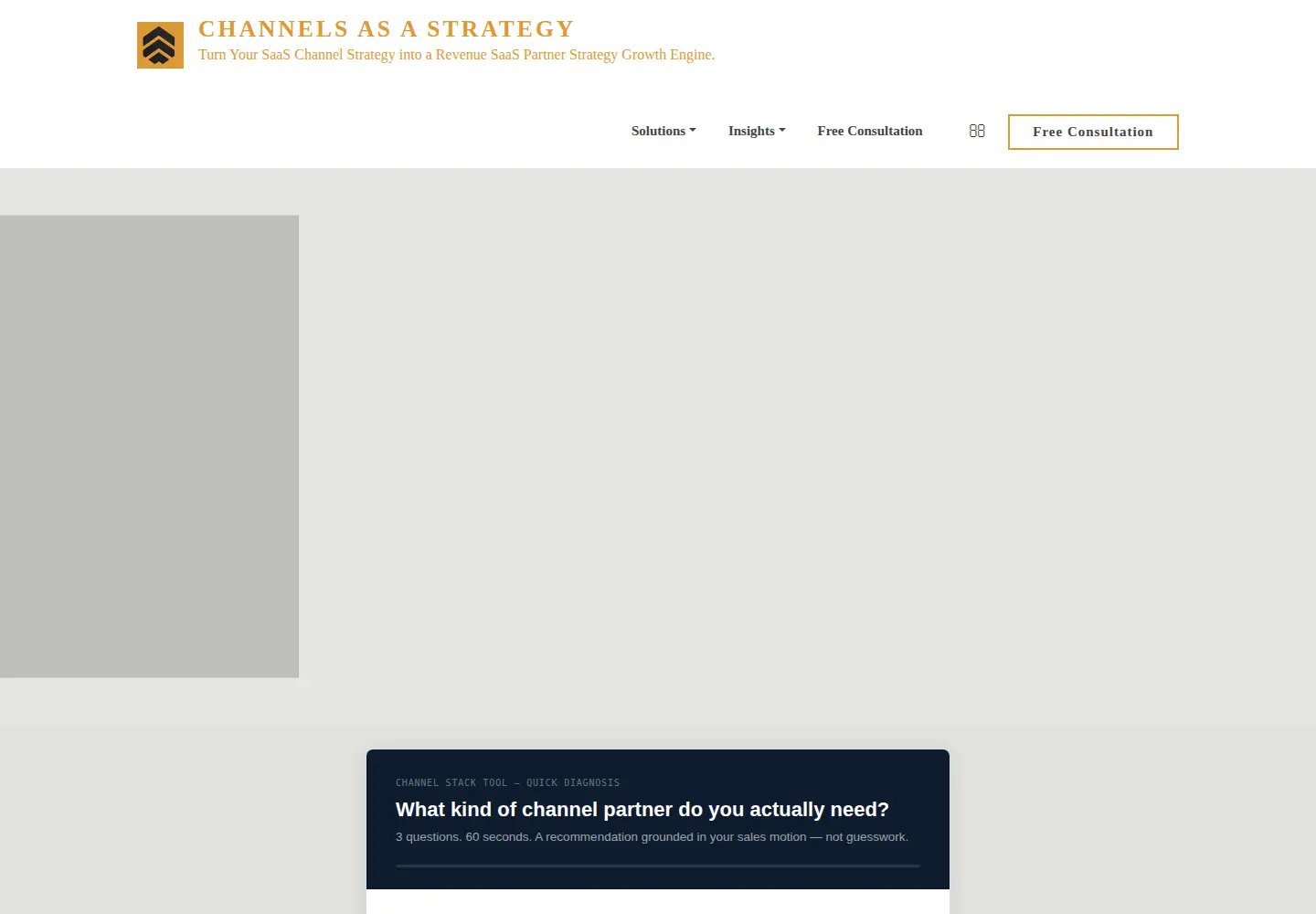 Captured homepage of channels-as-a-strategy.com in the current scan