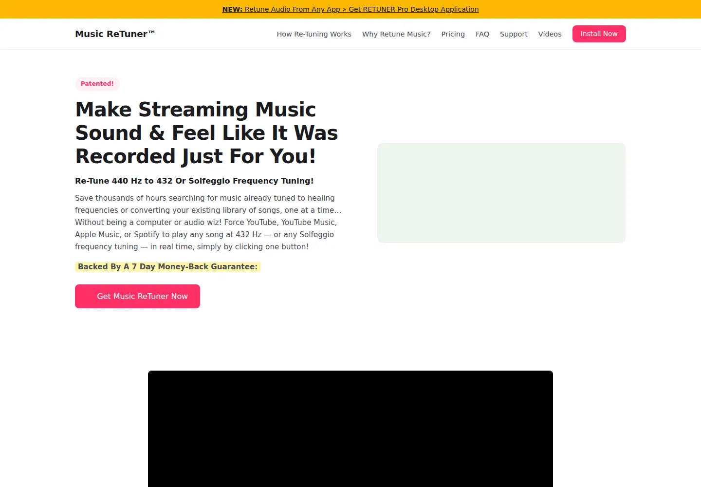 Screenshot of musicretuner.com