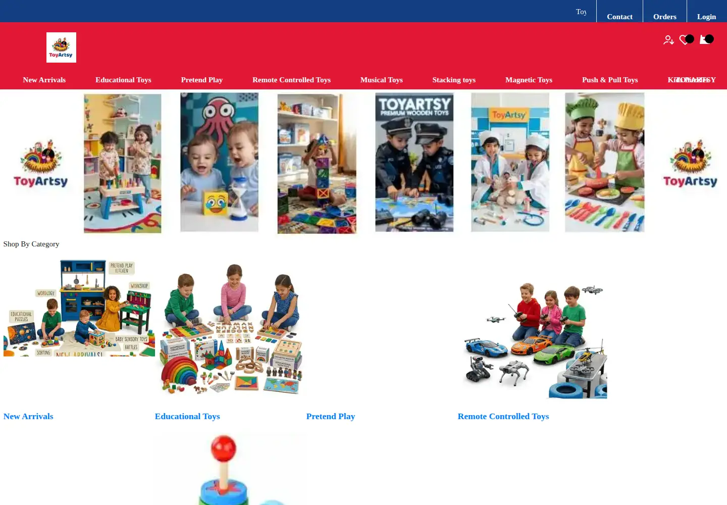 Captured homepage of toyartsy.in in the current scan