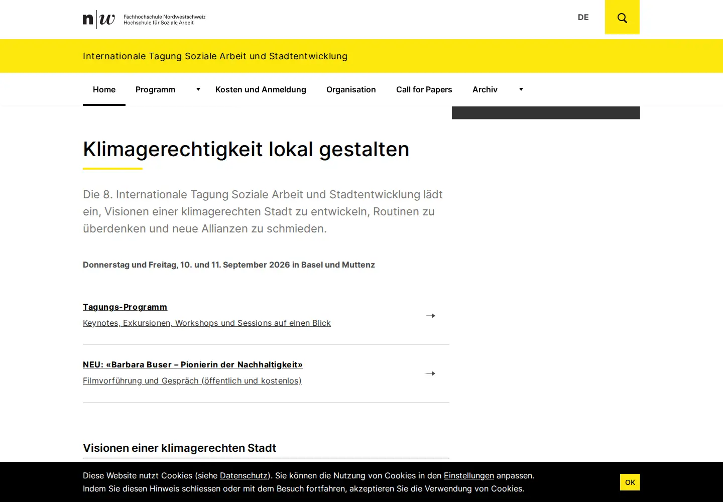Screenshot of tagung-stadtentwicklung.ch