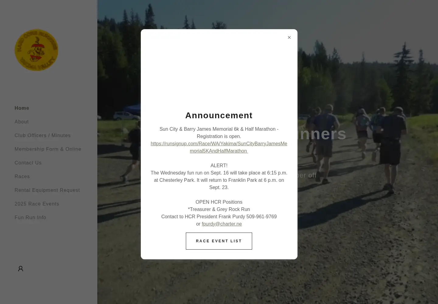 Screenshot of hcrunners.com