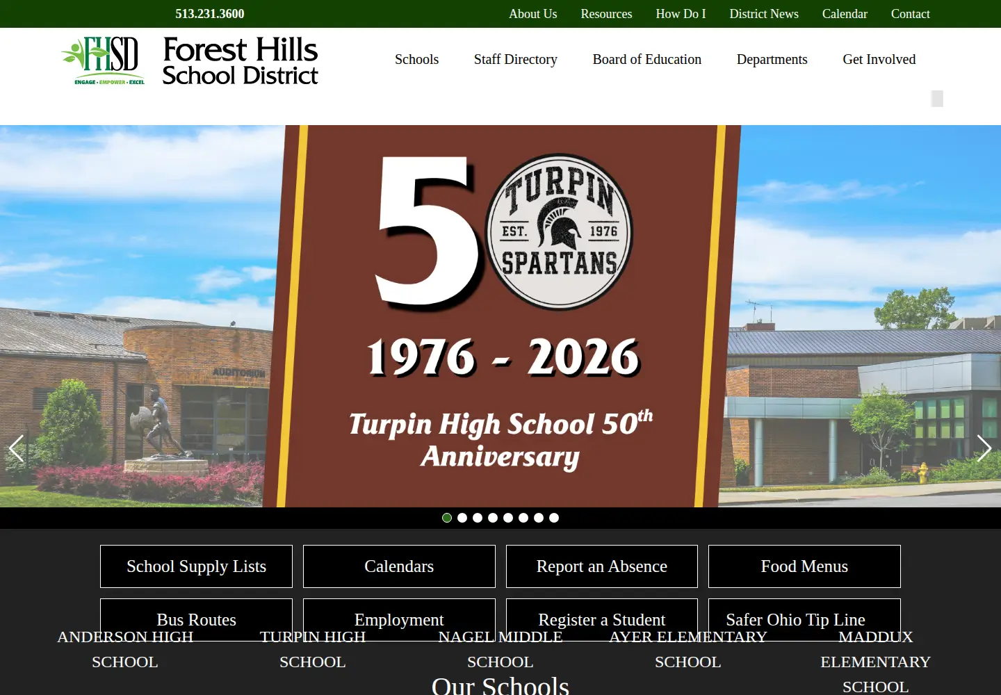 Screenshot of foresthills.edu
