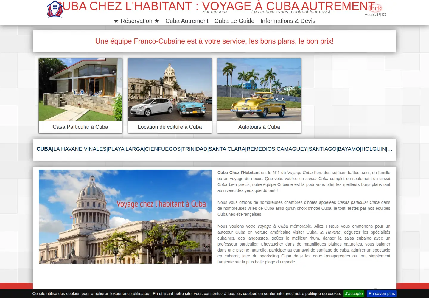 Captured homepage of cubachezlhabitant.com in the current scan