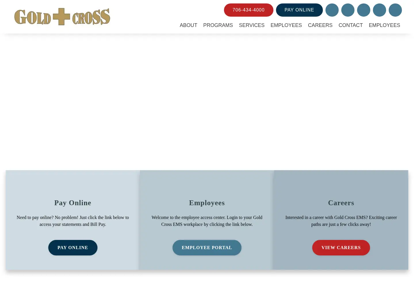Screenshot of goldcrossems.com