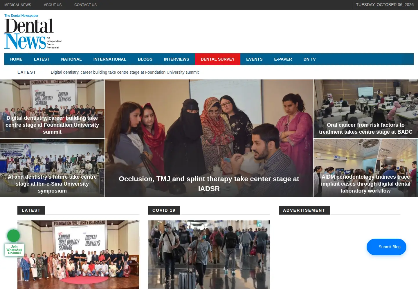 Screenshot of dentalnews.pk
