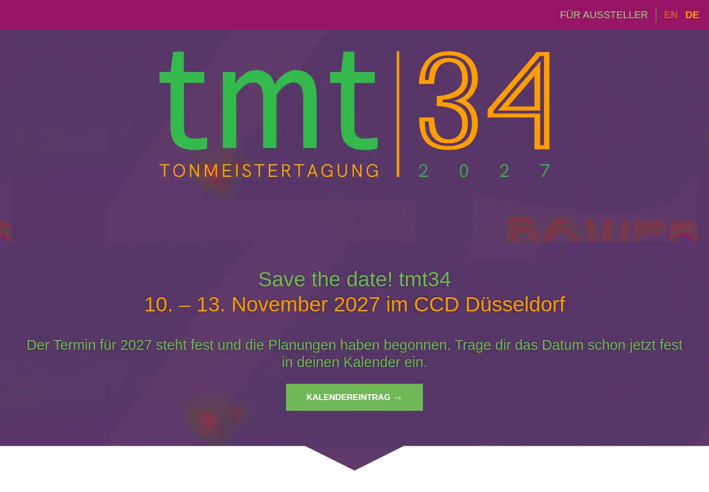 Screenshot of tonmeistertagung.com