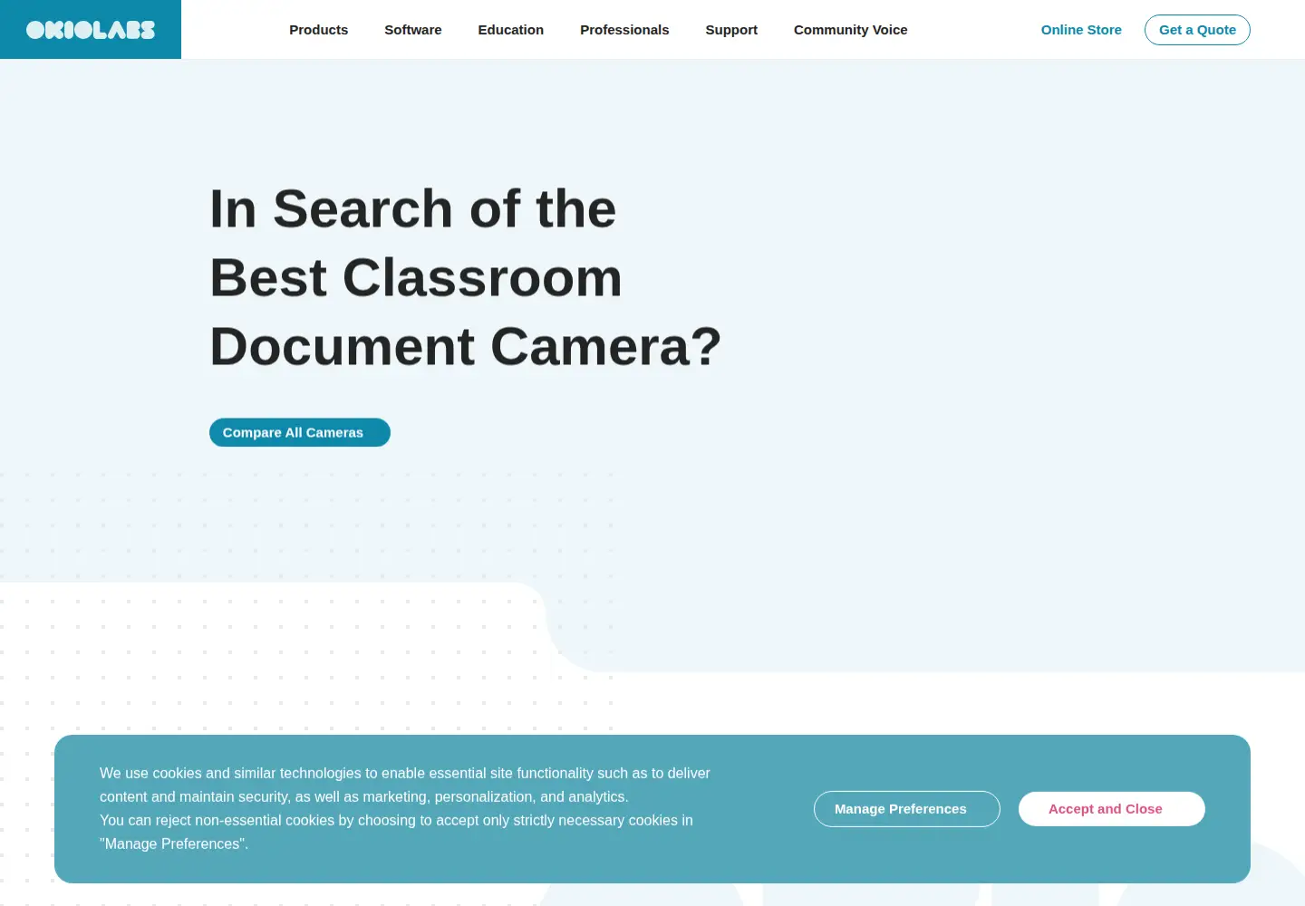 Screenshot of okiolabs.com