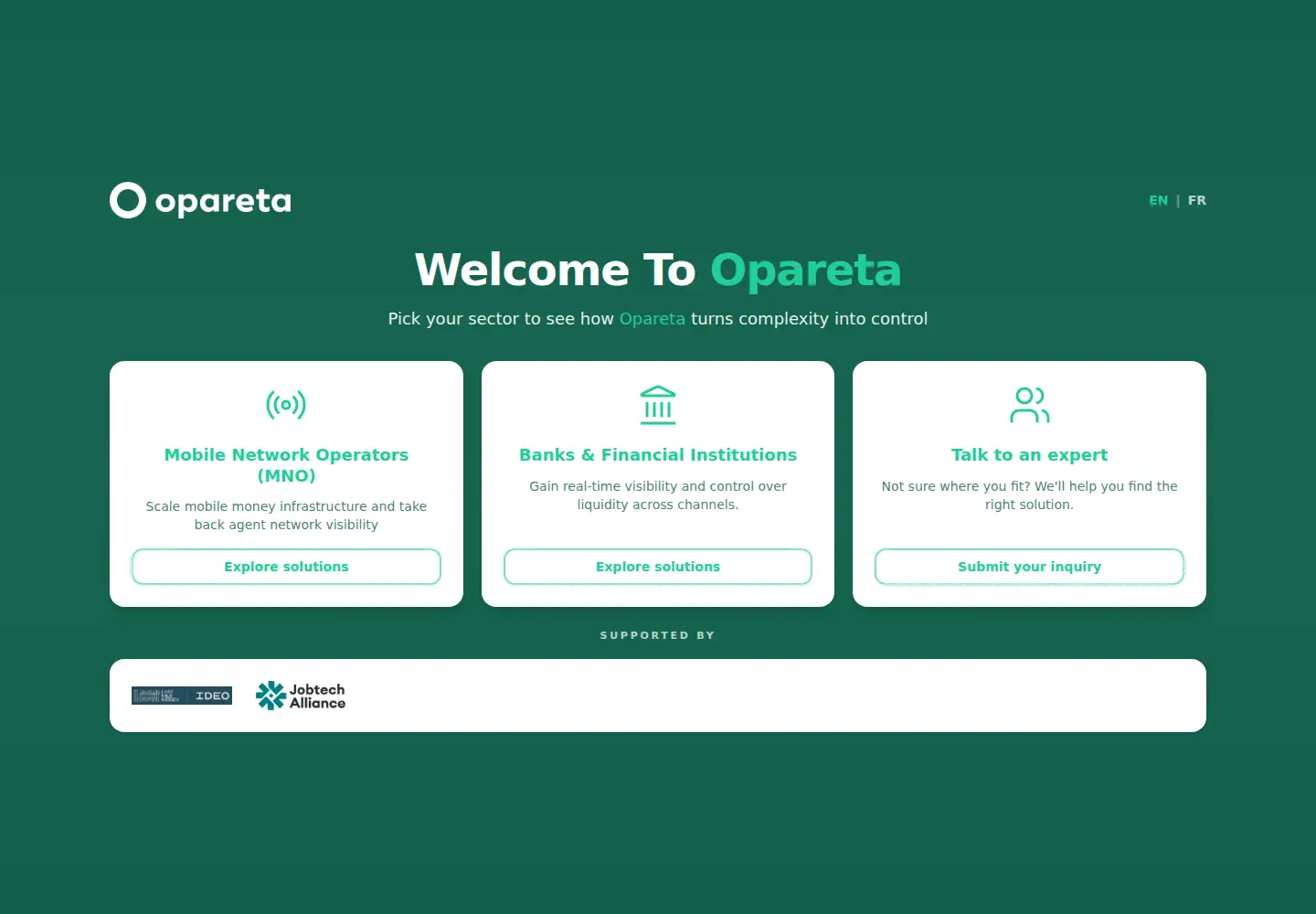 Screenshot of opareta.com