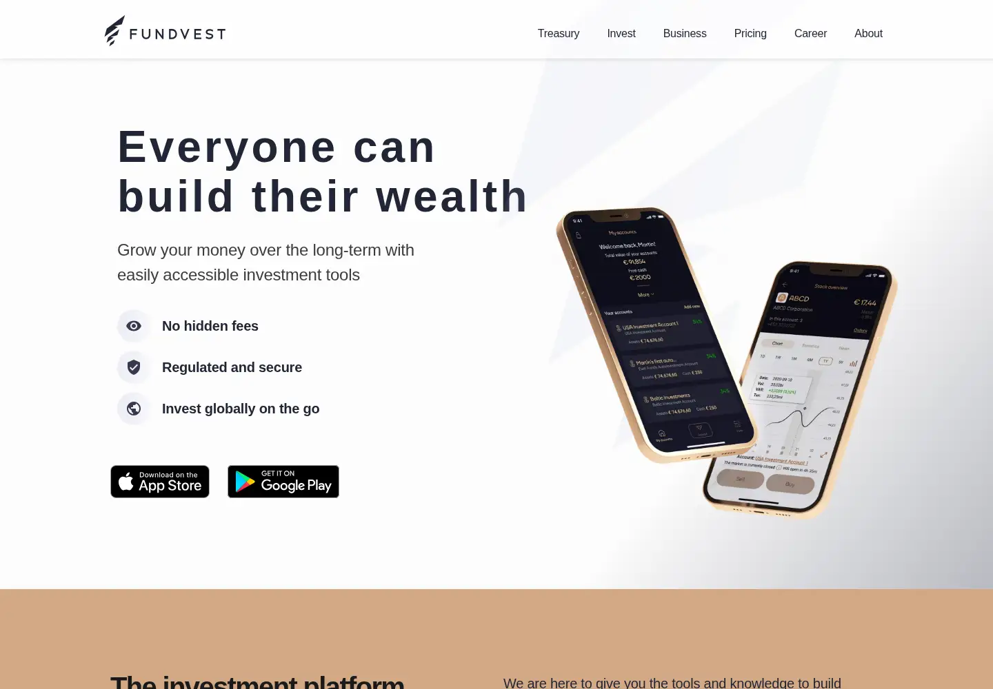 Captured homepage of fundvest.eu in the current scan