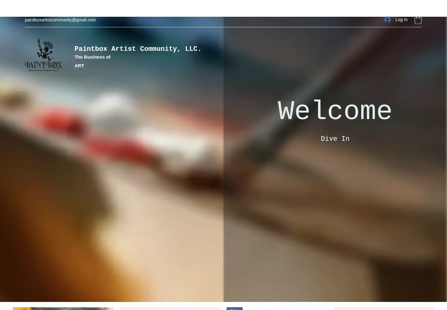 Captured homepage of paintboxartistcommunity.com in the current scan