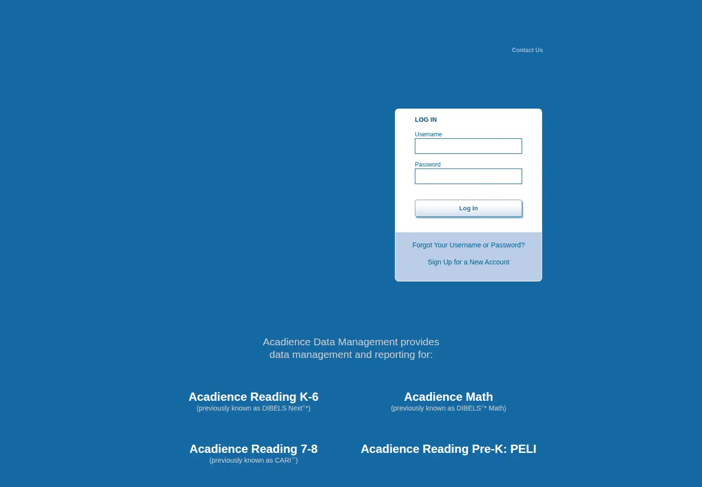 Screenshot of acadiencelearning.net