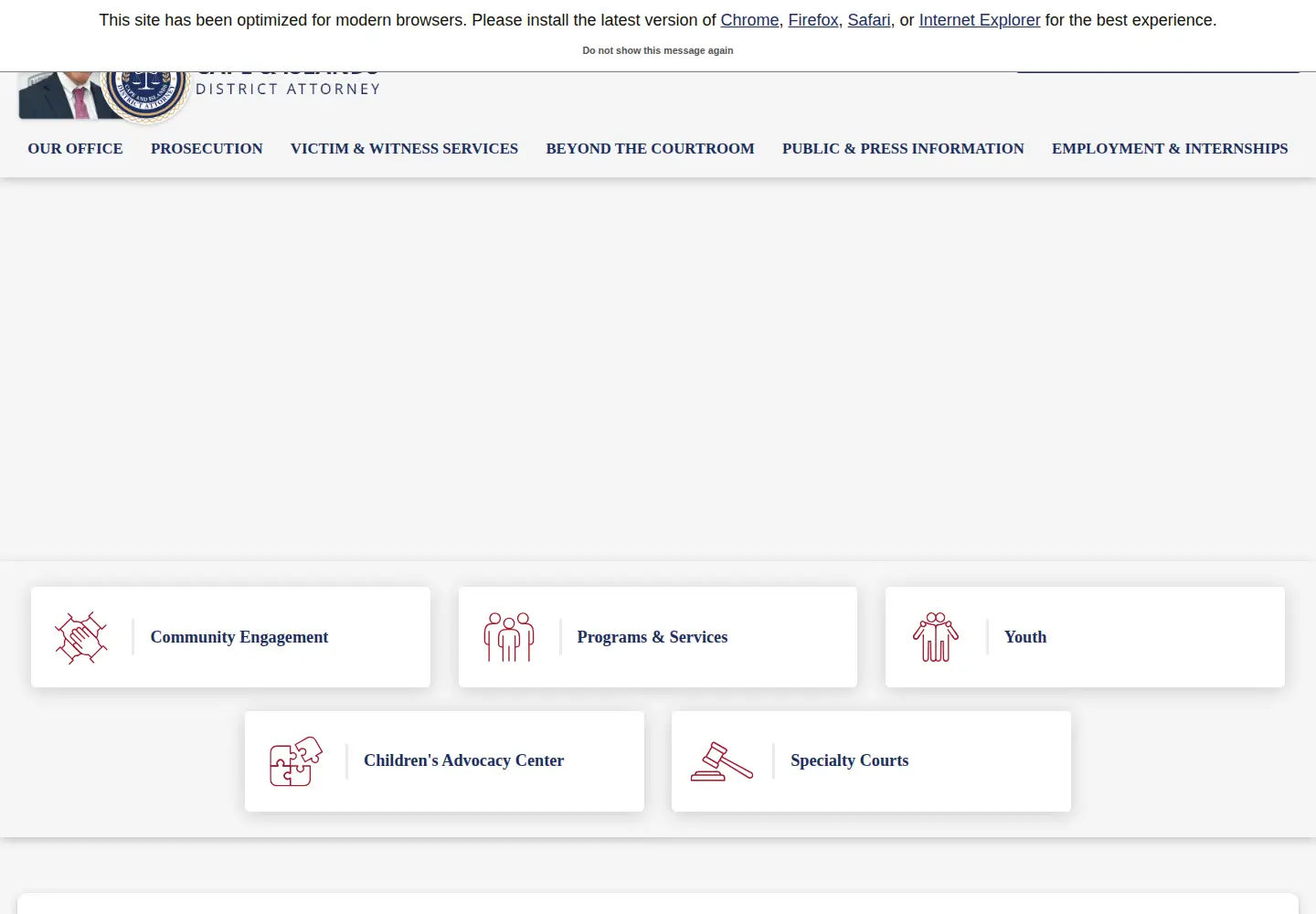 Screenshot of capeandislandsda.gov