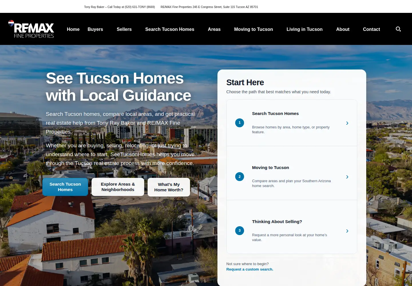 Screenshot of seetucsonhomes.com