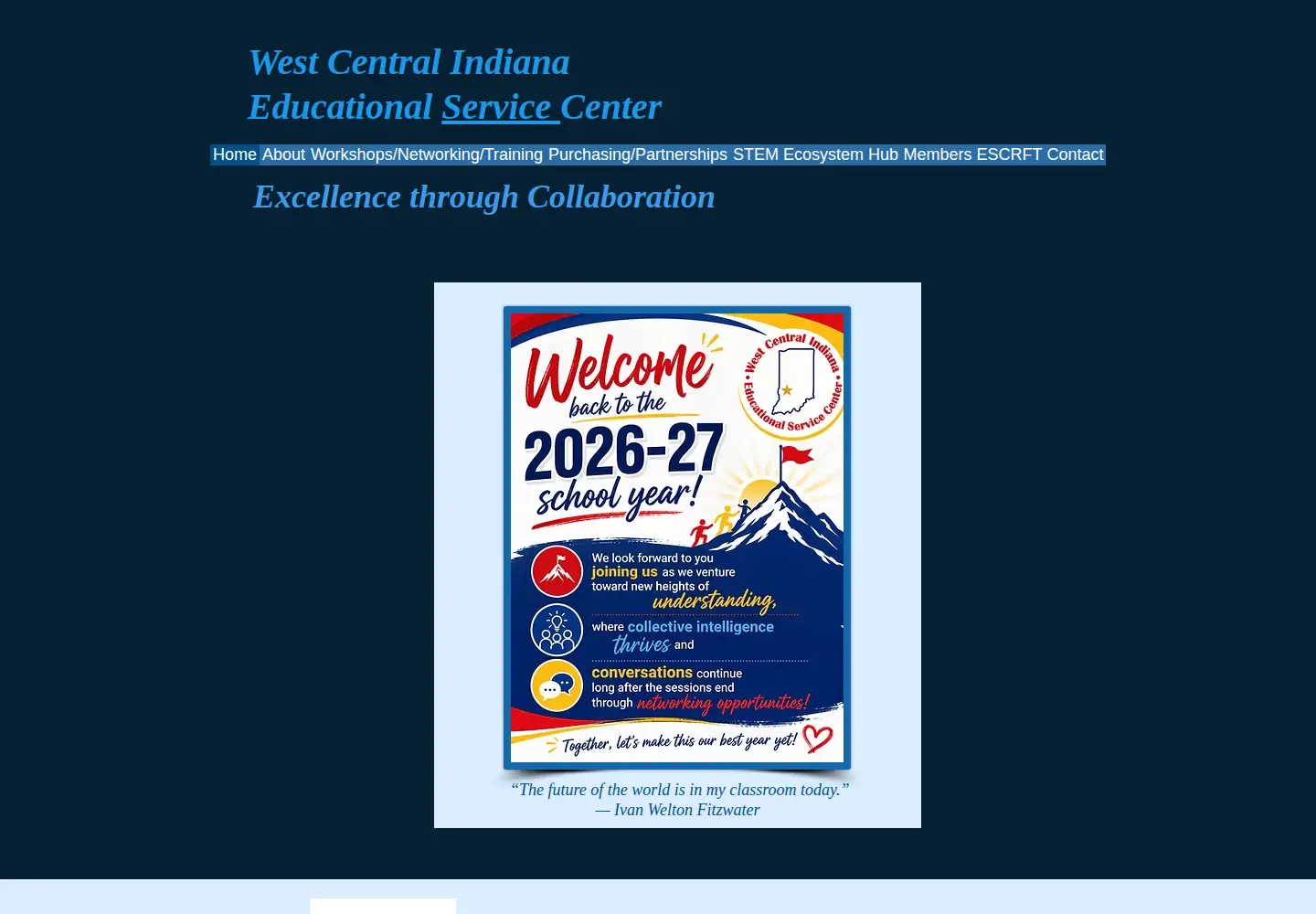 Captured homepage of wciesc.k12.in.us in the current scan