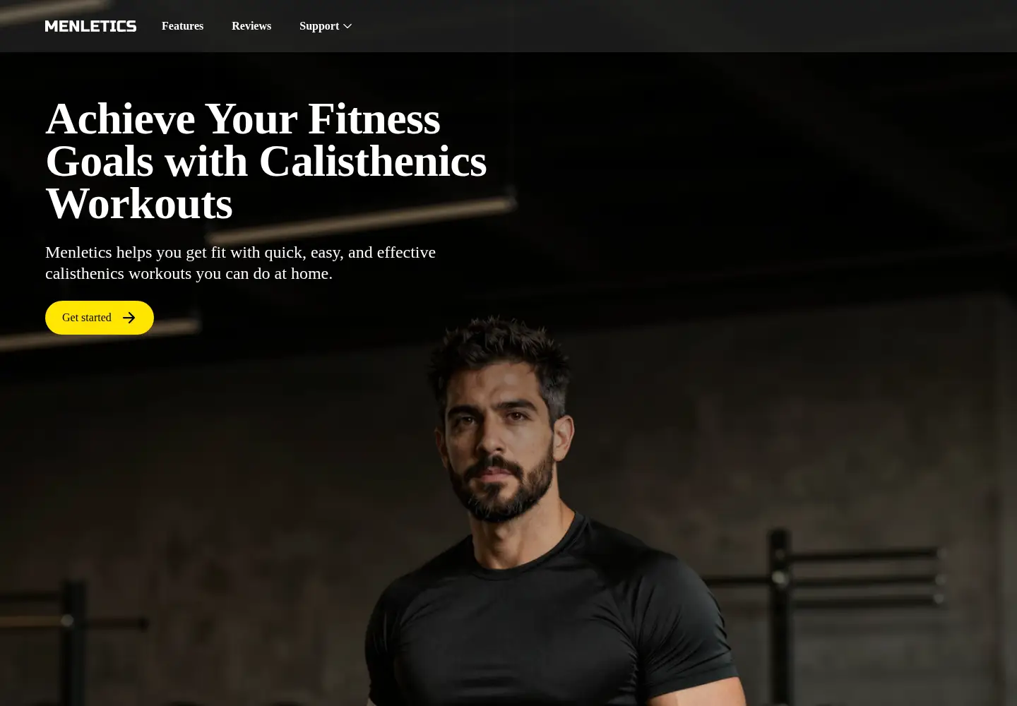 Captured homepage of menletics.com in the current scan