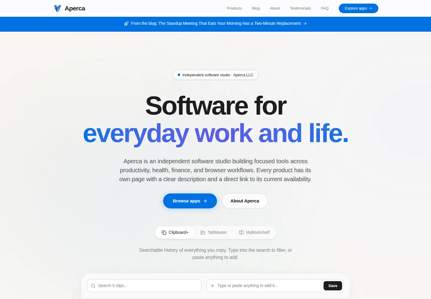 Screenshot of apercallc.com