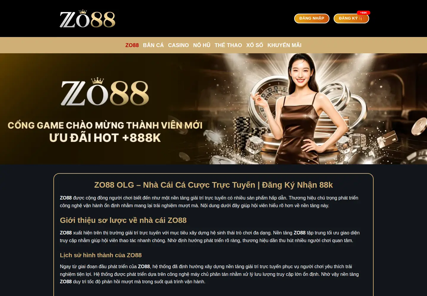 Screenshot of zo88bet.org