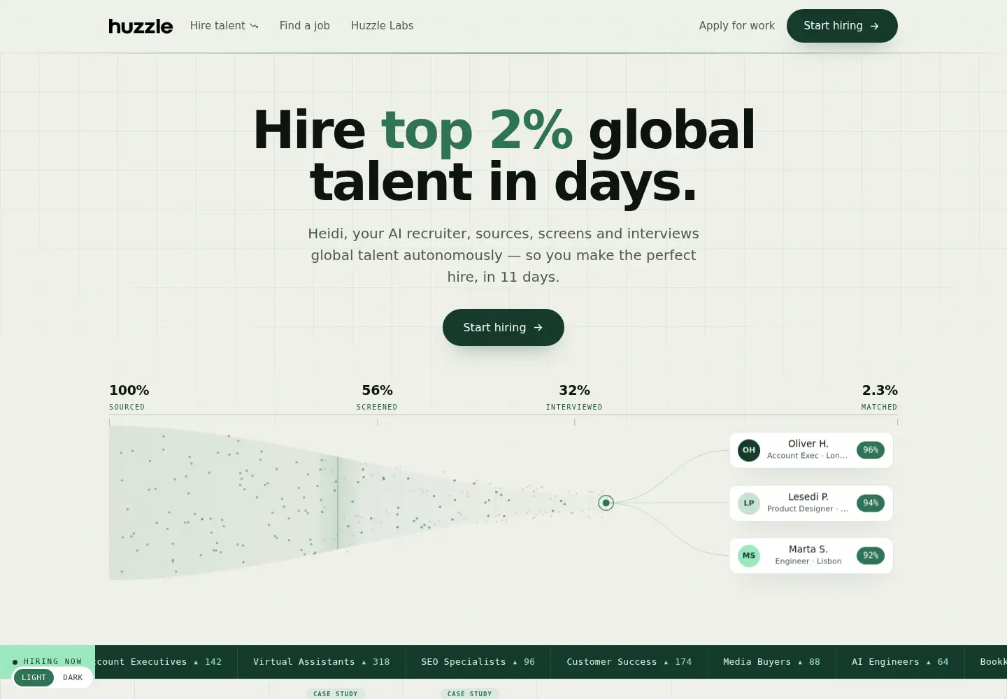 Screenshot of huzzle.app