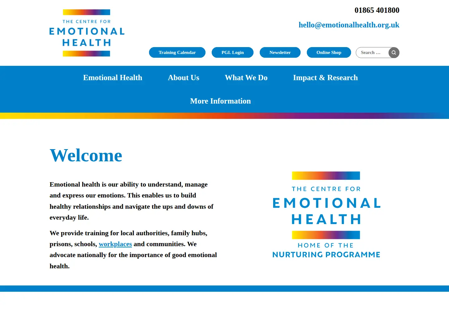 Screenshot of centreforemotionalhealth.org.uk