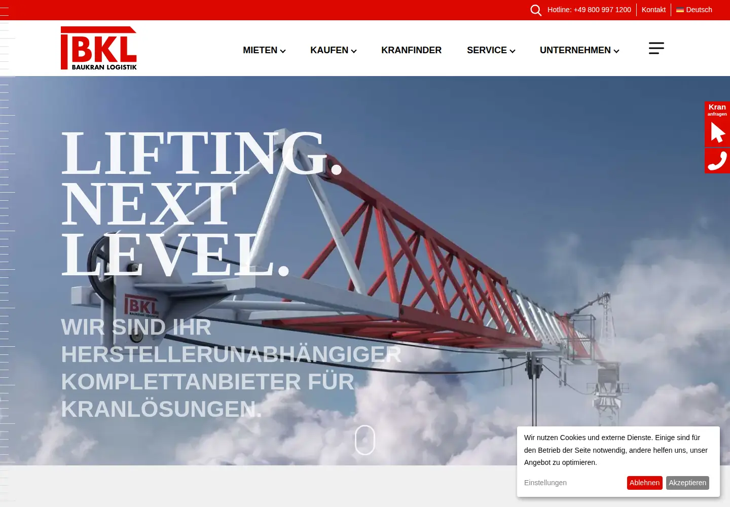 Screenshot of bkl.de