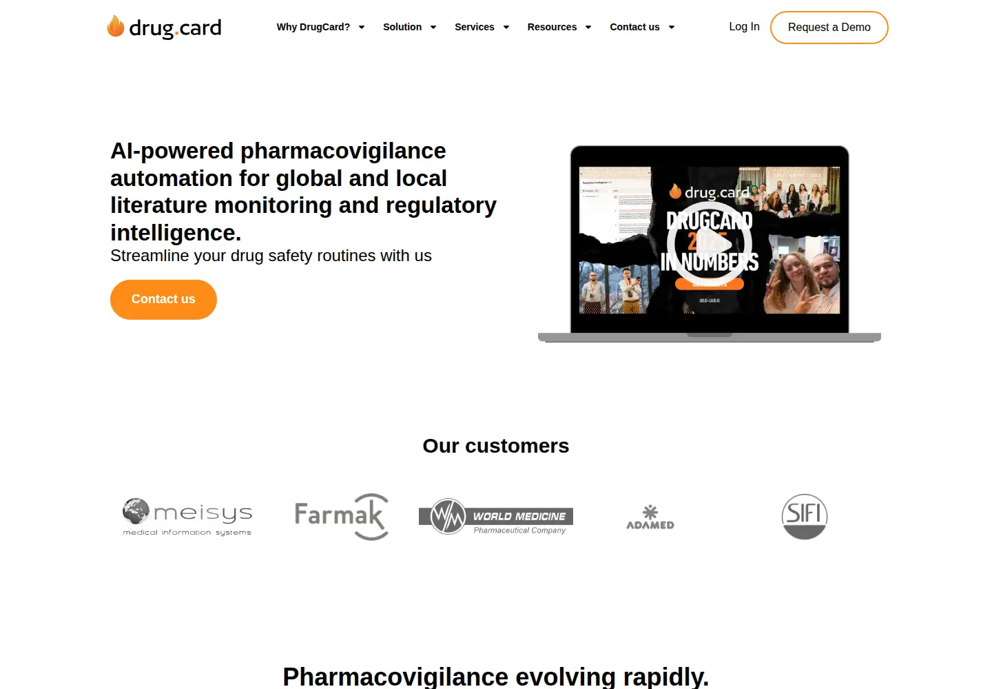 Screenshot of drug-card.io