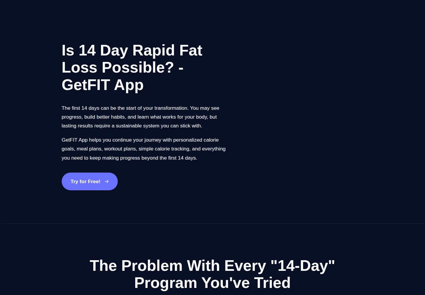 Screenshot of 14dayrapidfatloss.com