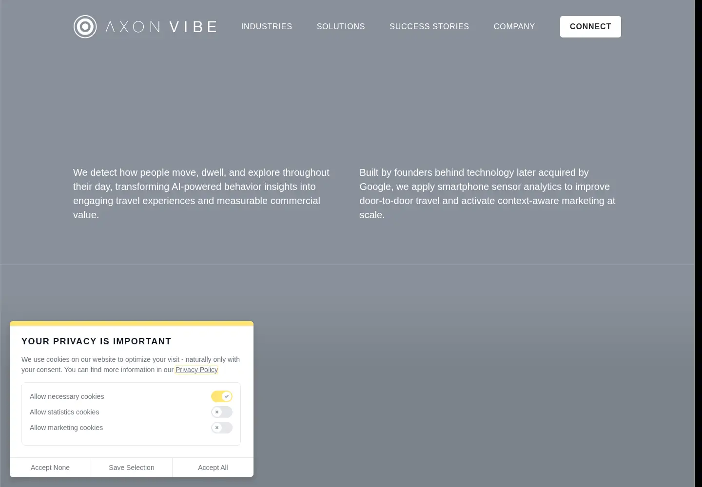 Screenshot of axonvibe.com