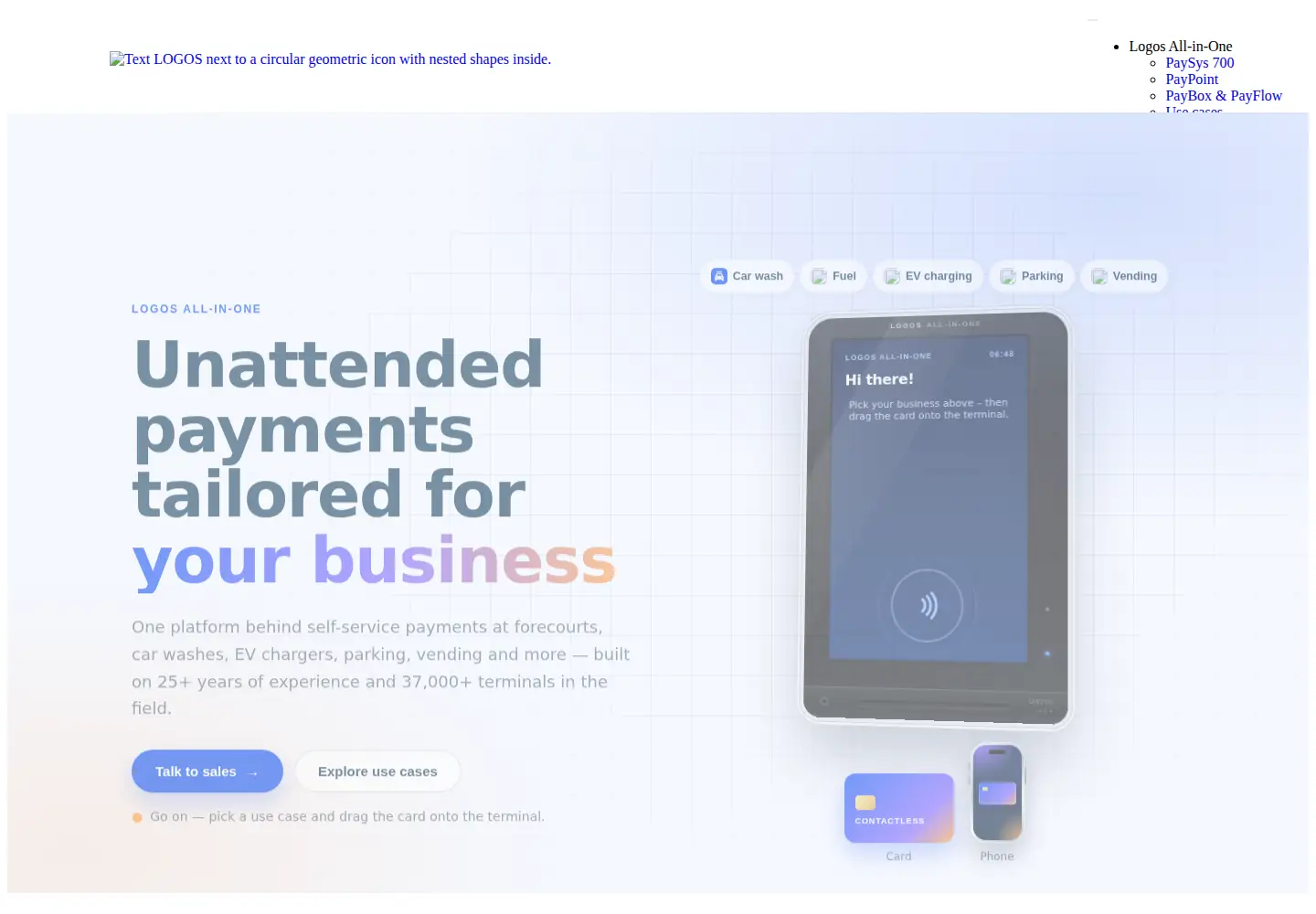 Screenshot of logospayments.com