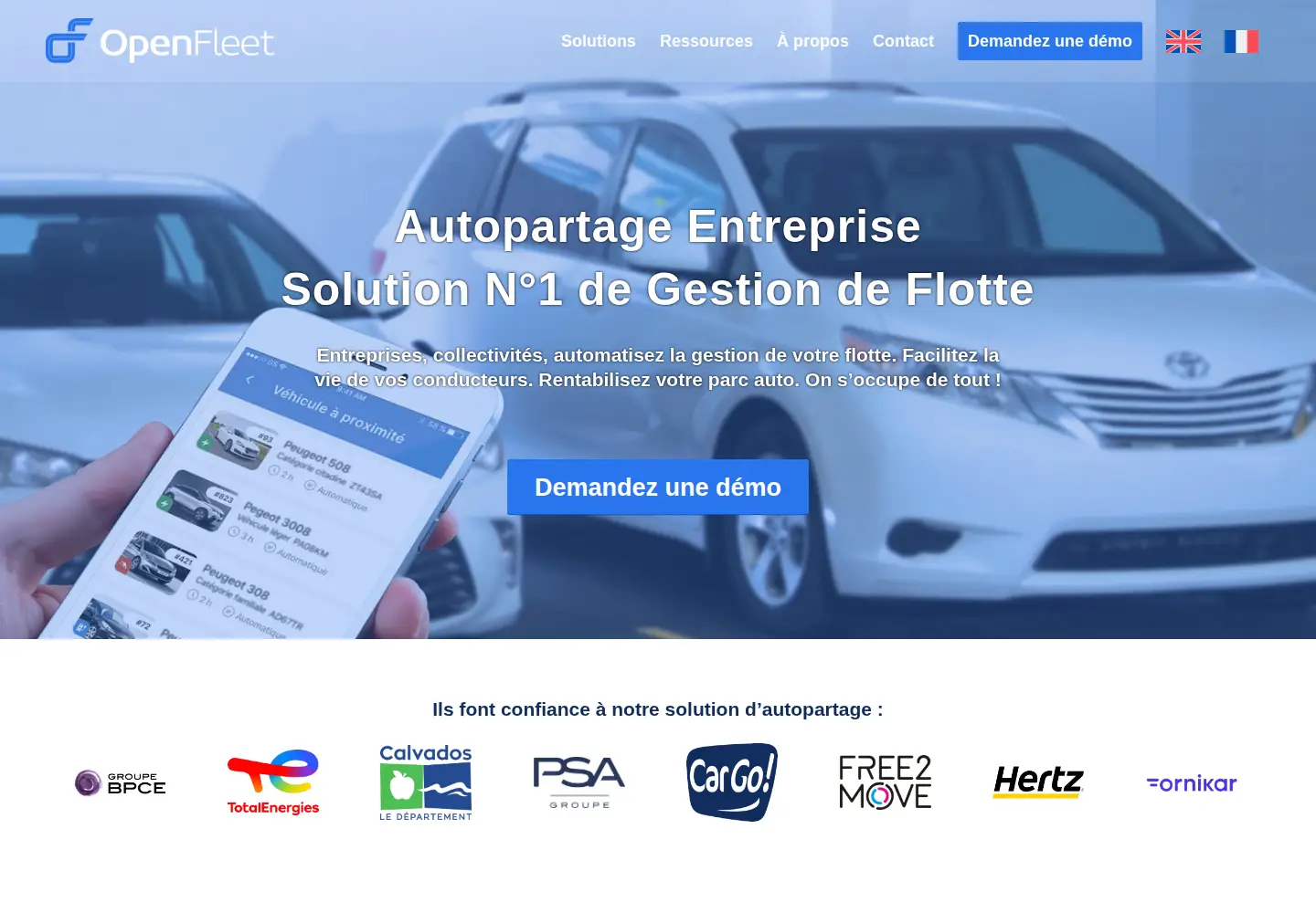 Screenshot of openfleet.com