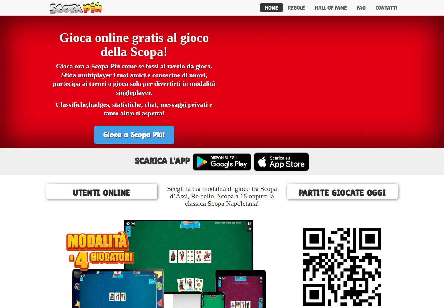 Captured homepage of scopapiu.it in the current scan