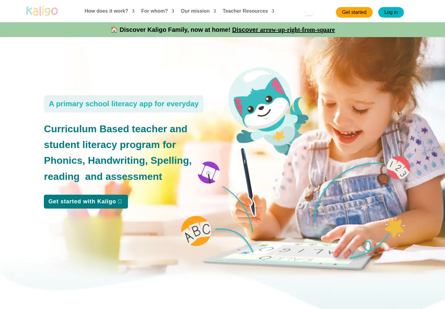 Captured homepage of kaligo-apps.com in the current scan