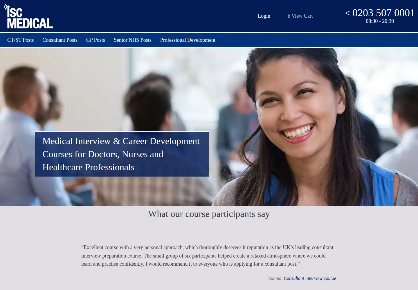 Screenshot of medical-interviews.co.uk